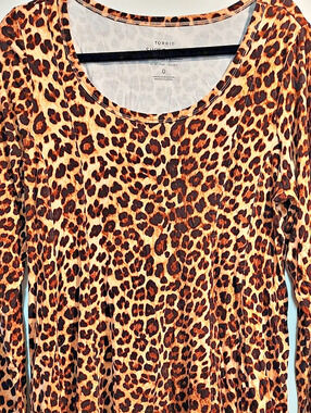 Torrid Super Soft Knits Leopard Long Sleeve Tunic Top Leopard Long Sleeve Top